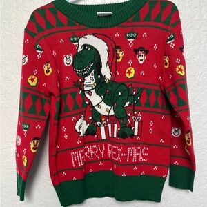 Merry Rexmas Red and Green Sweater